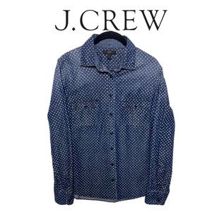 J. Crew 100% Cotton chambray button-down sz 8